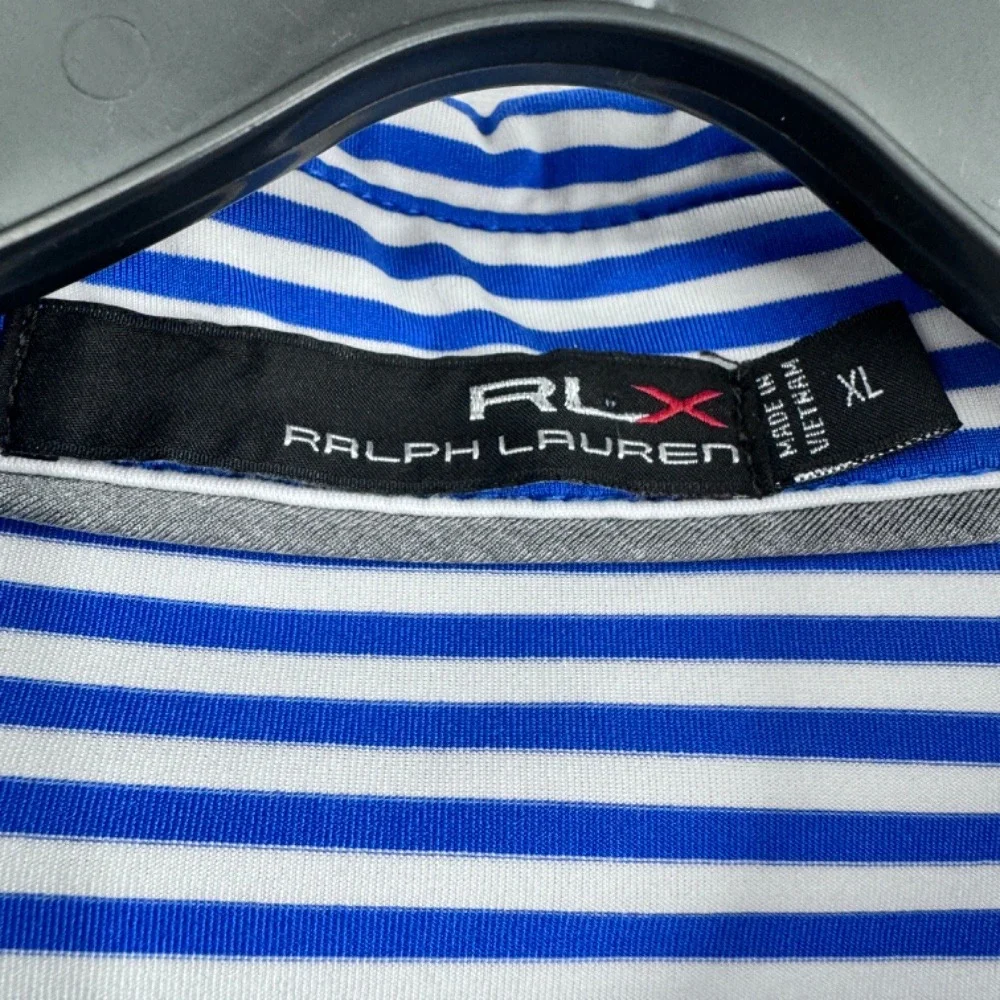 RLX Ralph Lauren‎ Golf Polo Shirt Striped Performance Stretch XL Summer